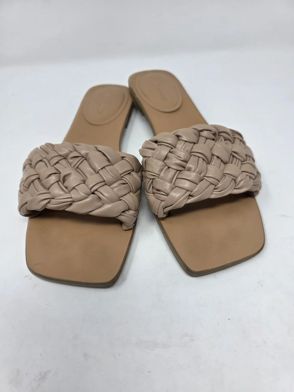 Marc Fisher Braided Slide Sandals in Taupe